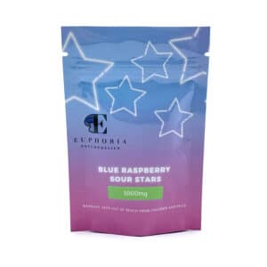 Euphoria Psychedelics – Sour Stars Blue Raspberry 1000mg